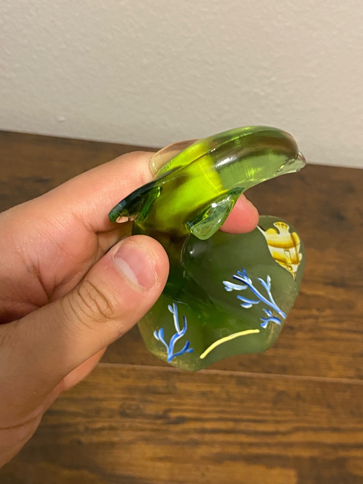 LIMITED EDITION FENTON Green Dolphin On Wave Figurine SIGNED #262/2500 3.75″H