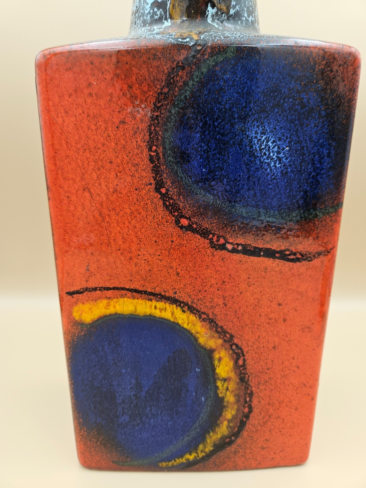 Vintage Scheurich 281-30 Fat Lava Vase — West German Pottery — 12” (30 cm)
