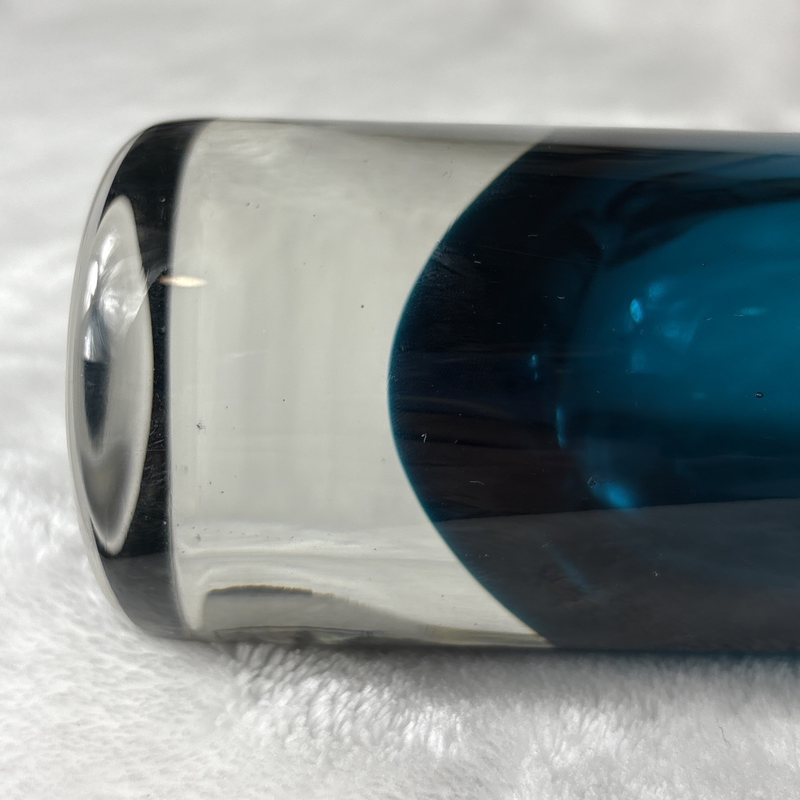 Gunnar Ander Lindshammar Sweden Teal Art Glass Vase MCM Scandanavian Vintage 11”