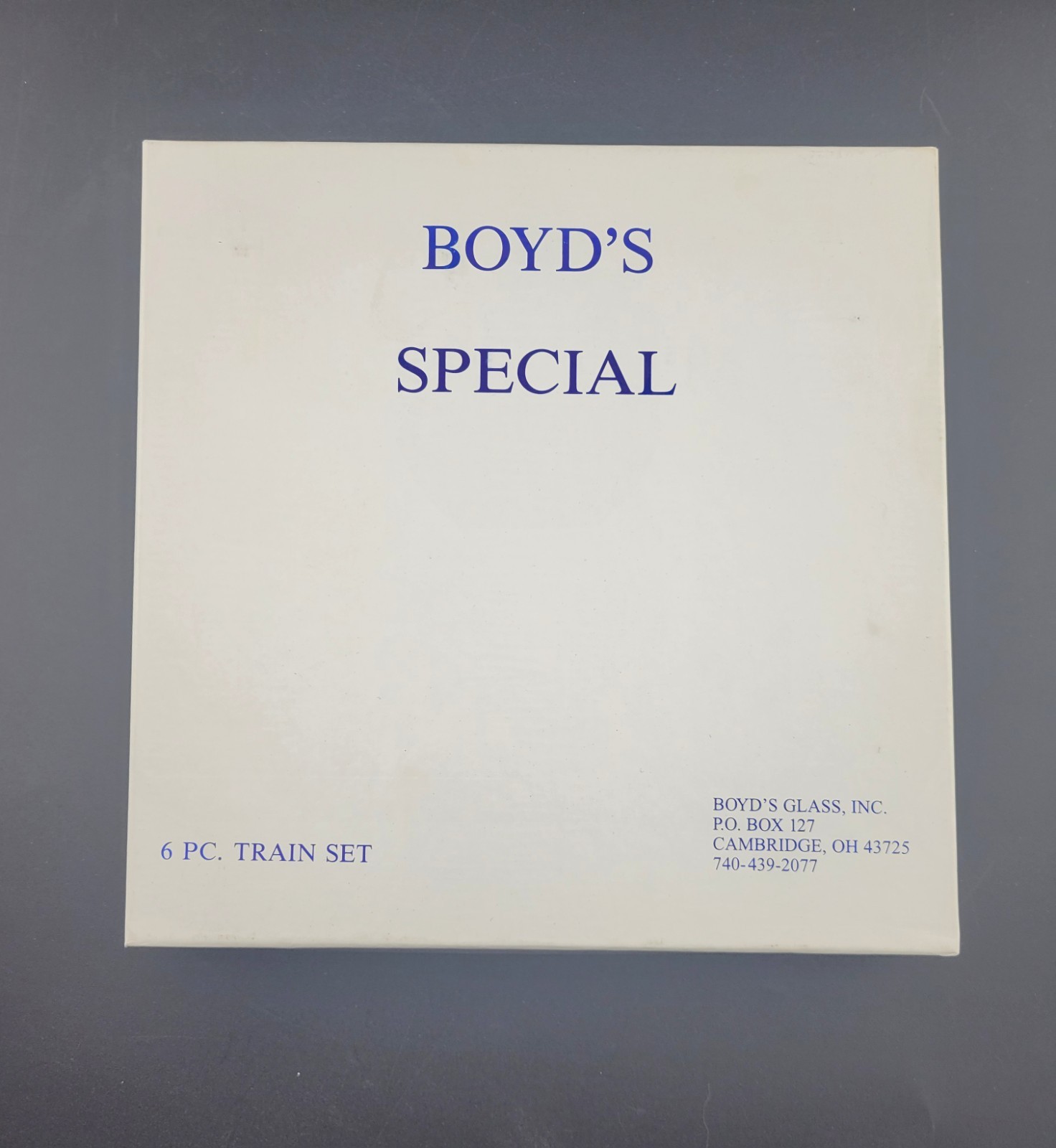 Boyds Special Opaque Pink Glass Christmas Train Handpainted Numbered In Box