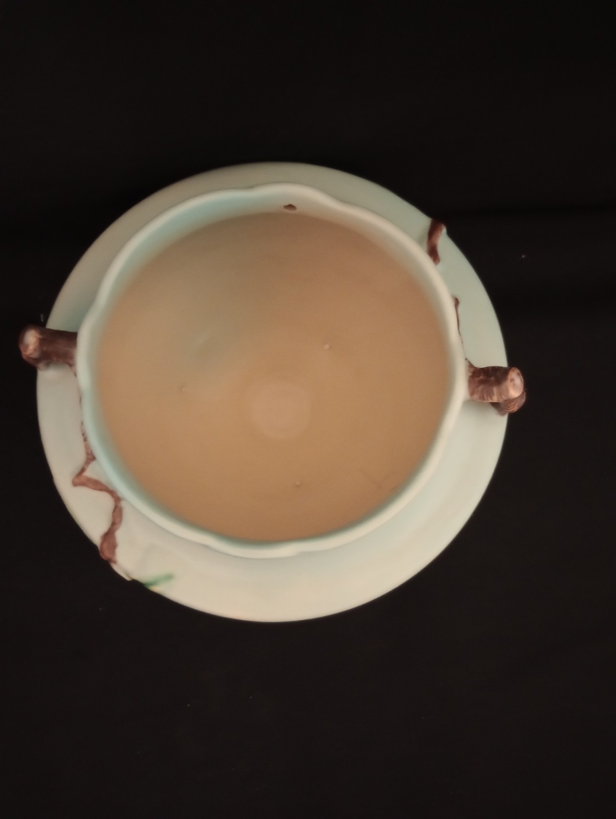 Roseville Pottery Apple Blossom Pattern Hanging Planter Basket 1948-52