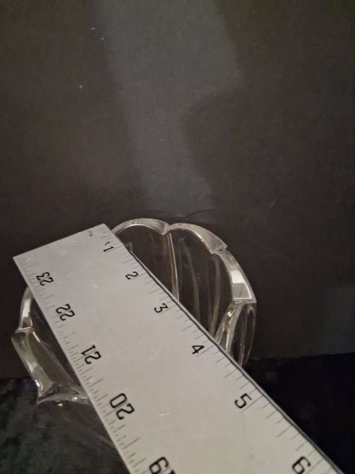 Marquis by Waterford VASE, Crystal Glass, 8 inches Tall. Stamped, Clear, Swirl