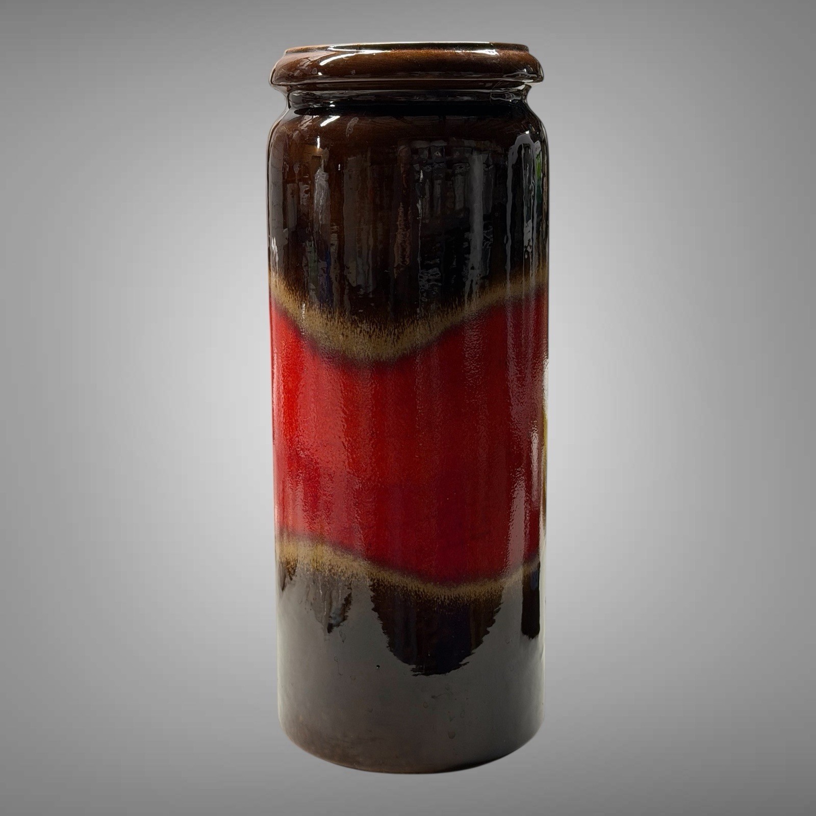Vintage Scheurich Keramik Mid Century Modern Tall Vase W. Germany 217-42