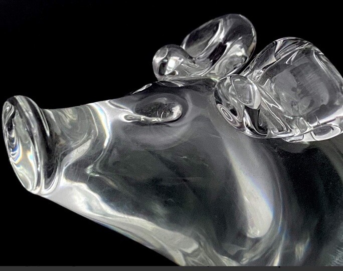 Steuben Crystal – Pig Lloyd Atkins Vintage 1970’s 4 1/4 inches Tall