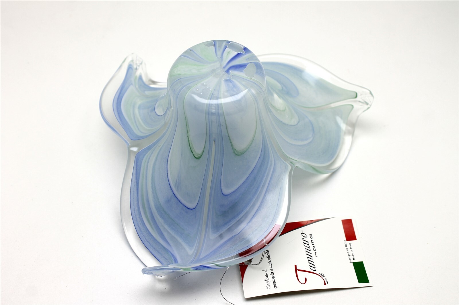 NEW MURANO Art Glass Votive Candle Bowl Vase Blue Made in Italy ~ Tammaro Home