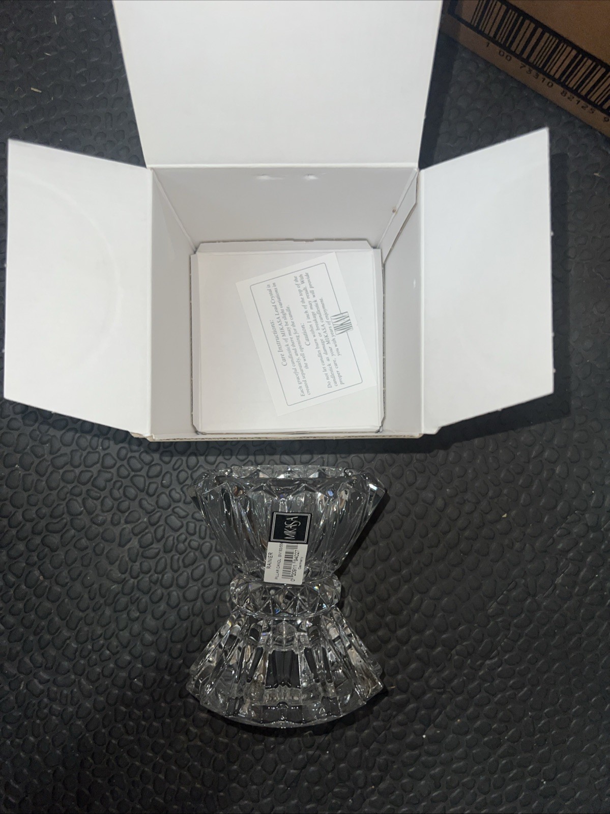 NIB Mikasa RAINIER Pillar Candle Holder 5 1/4″ Reversible Vintage MadeIn GERMANY