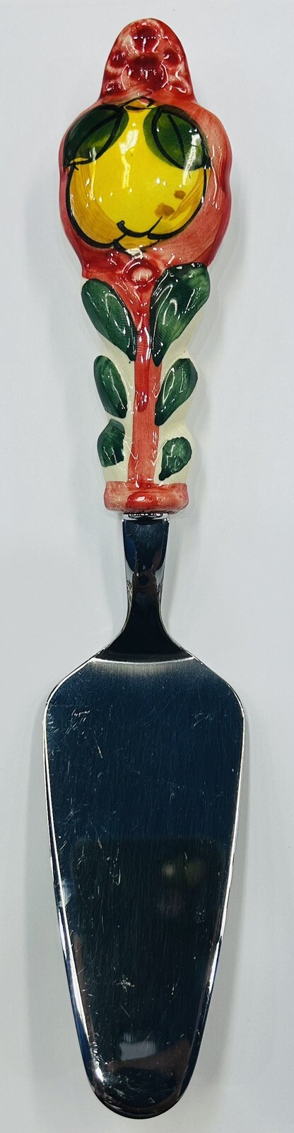 Vietri Ceramics Inox Cake Server Made And painted by Hand in Italy