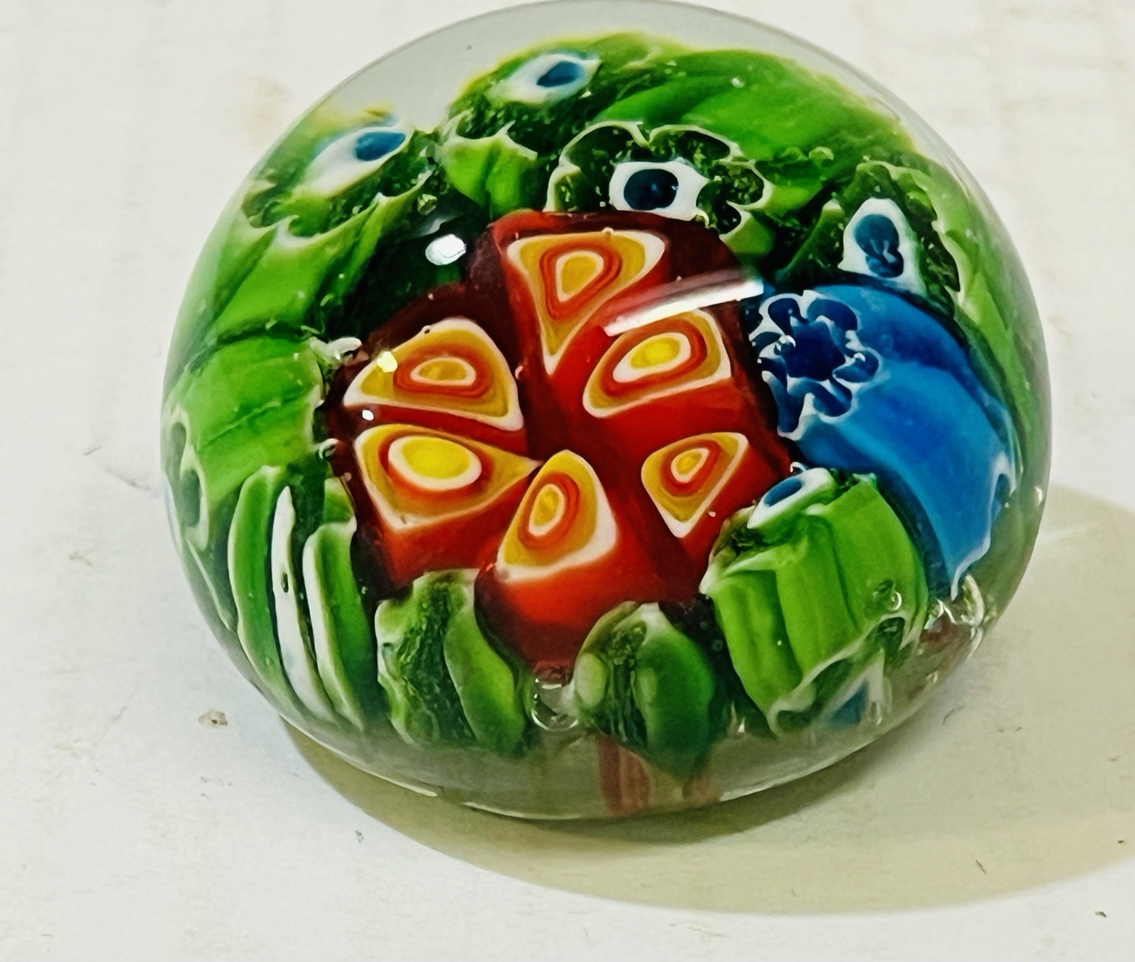 Vintage Murano Style Millifori Paperweight Hand Blown Art