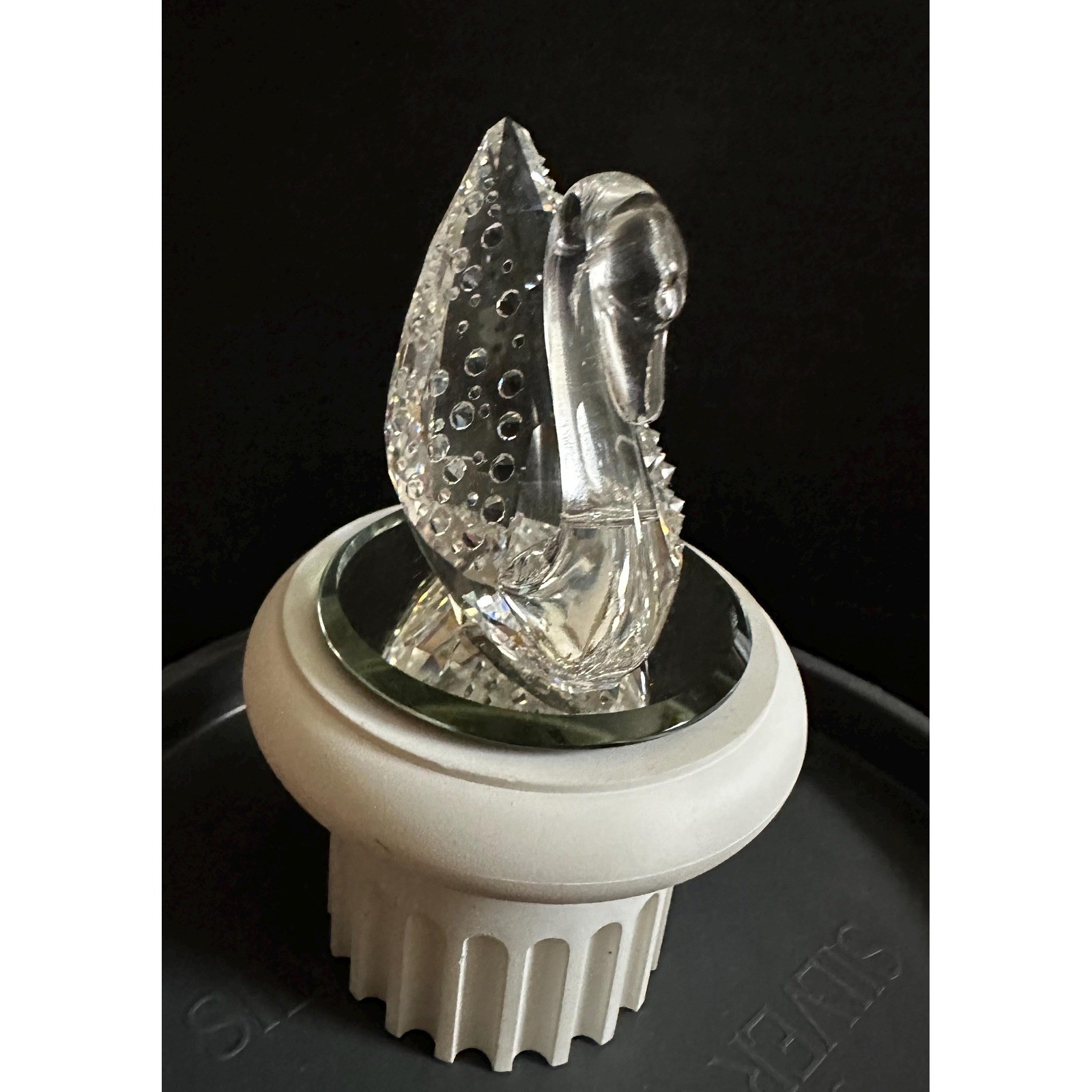 Swarovski Crystal SWAN Figurine & Stand 100 Years edition