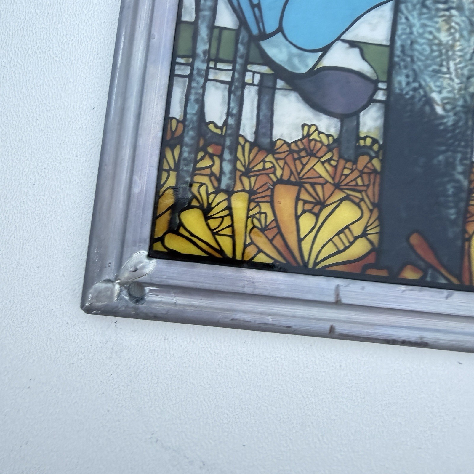 VINTAGE Stained Glass Window KER XAVIER Louis Comfort Tiffany 2001 MMA/ARS Copy