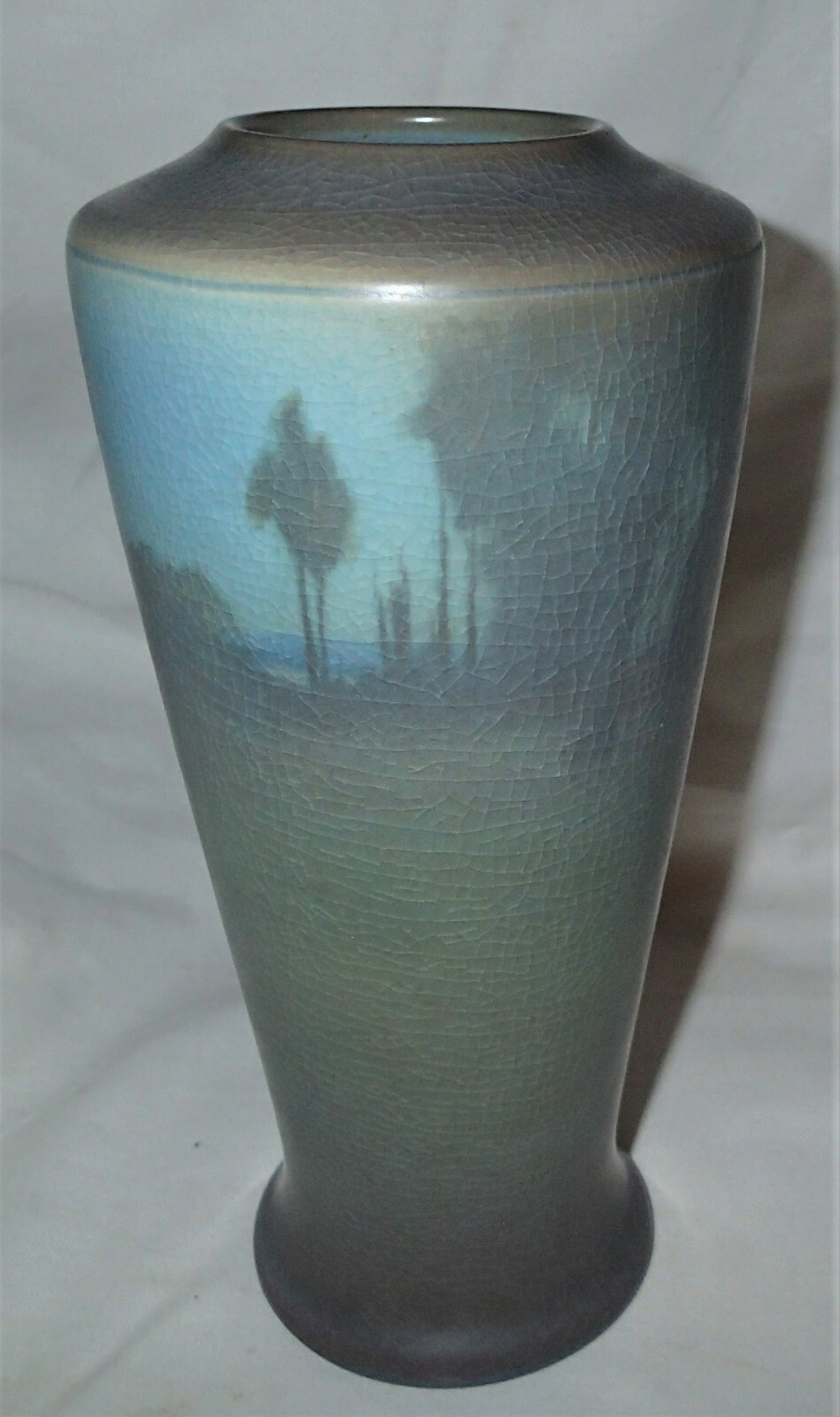 ANTIQUE 1916 SIGN VELLUM ROOKWOOD LEONORE ASHBURY ART POTTERY TREE FLOWER VASE