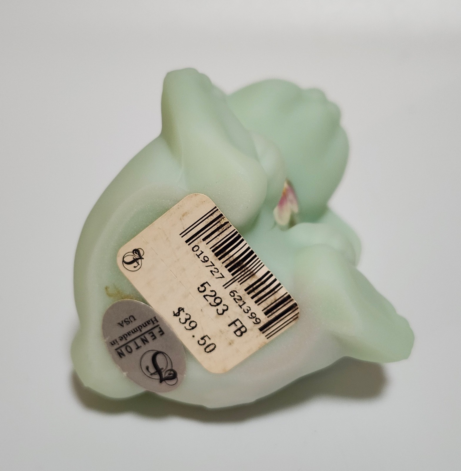 Fenton lotus mist hand painted lop eared bunny