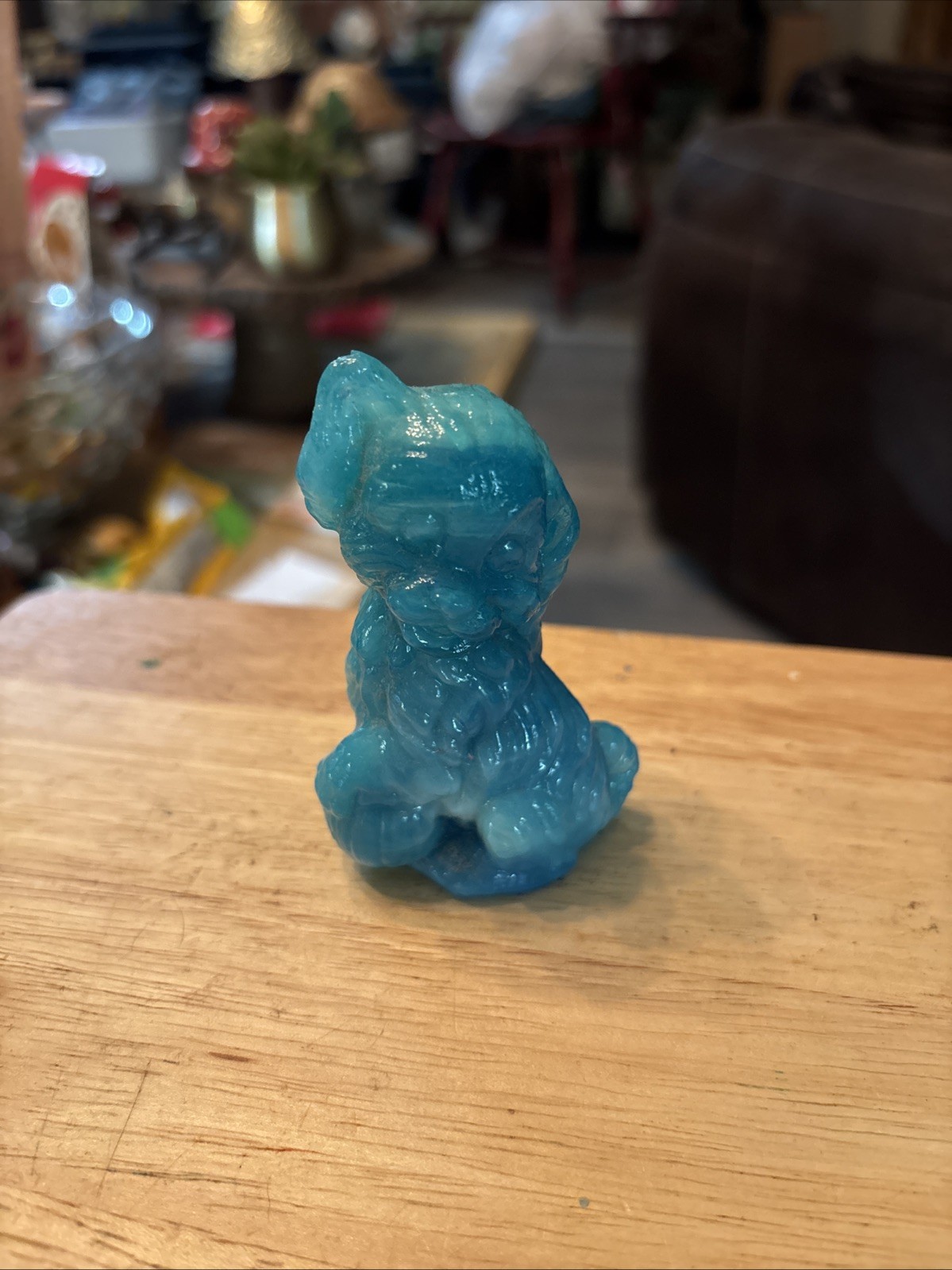 Boys Blue Slag Glass Skippy The Dog