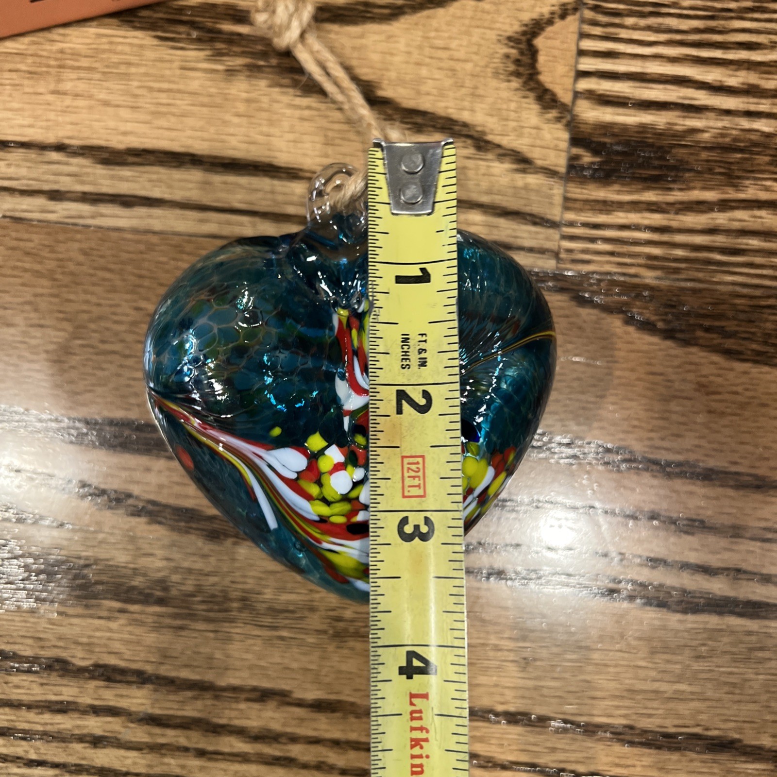 Blue Heart Hand Blown Glass Gazing Balls for Garden Hanging Blue Heart