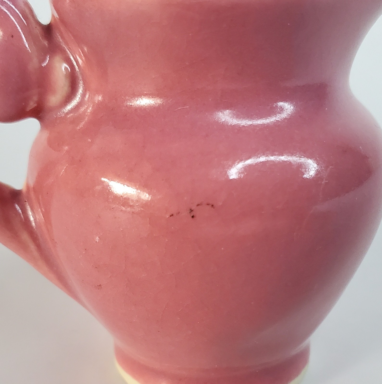 Miniature Ceramic Pink Pitcher or Vase