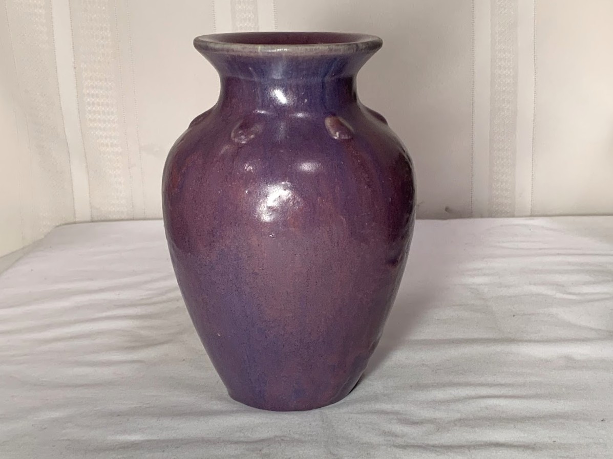 FULPER POTTERY, WISTARIA, ARTS & CRAFTS DESIGNED VASE, SWOLLEN FORM, VERY NICE~~