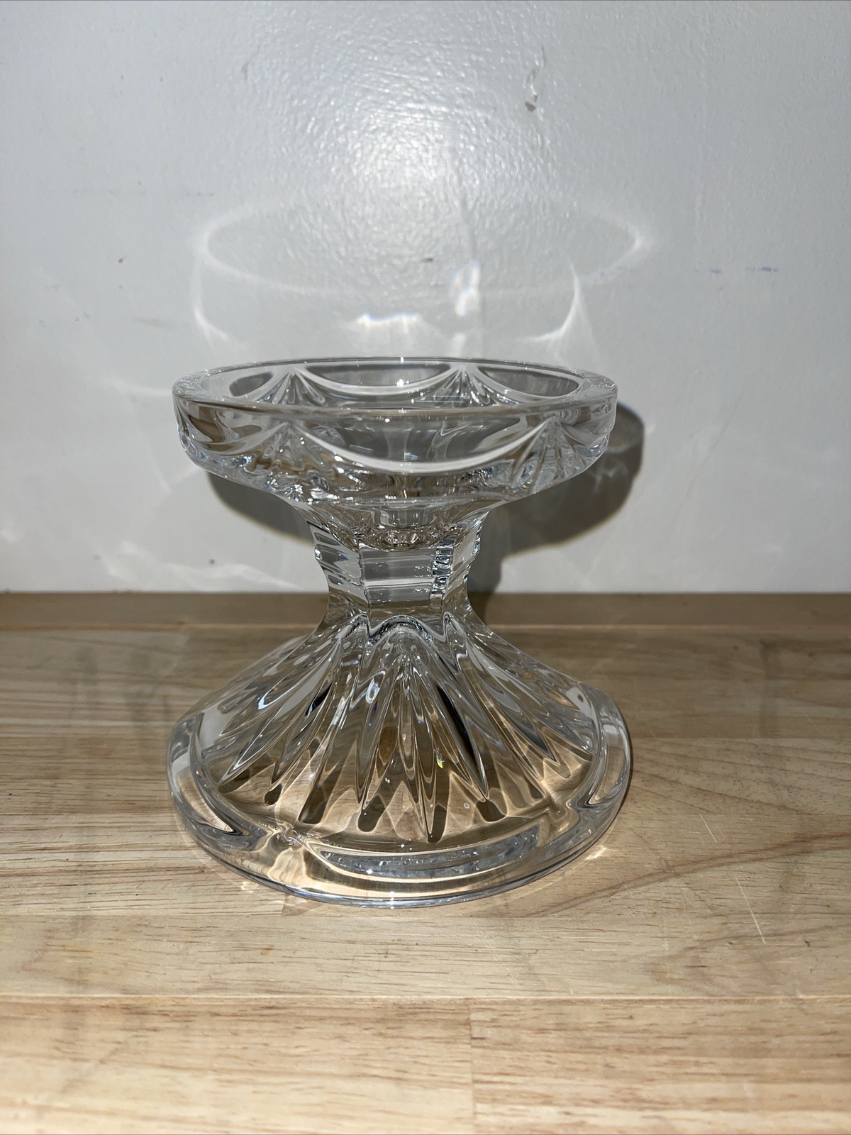 Royal Limited 24% Full Lead Crystal 4″ Pillar Candle Holder Czech Republic
