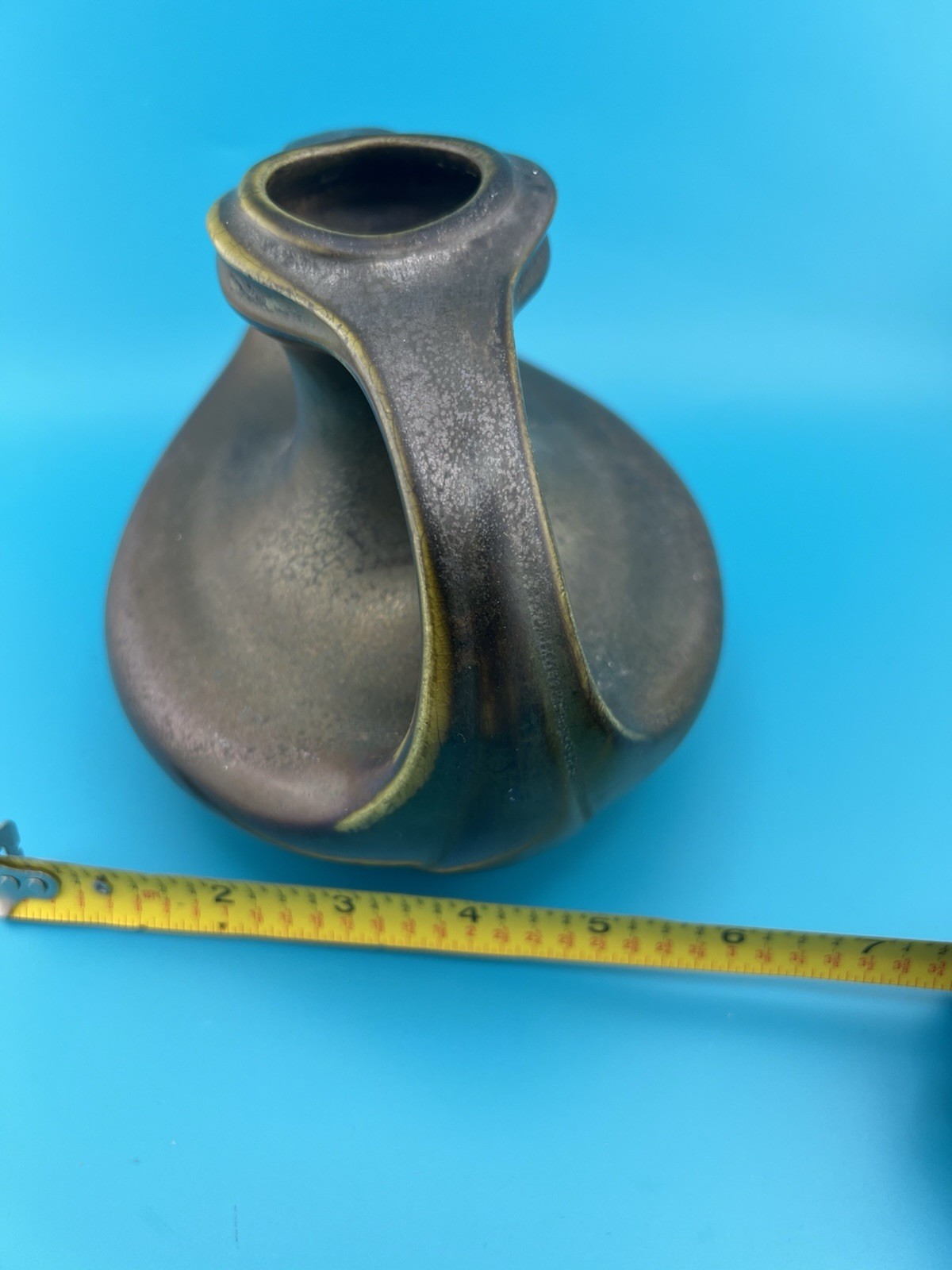Antique Heliosine Ware Iridescent Vase Austria Art Nouveau