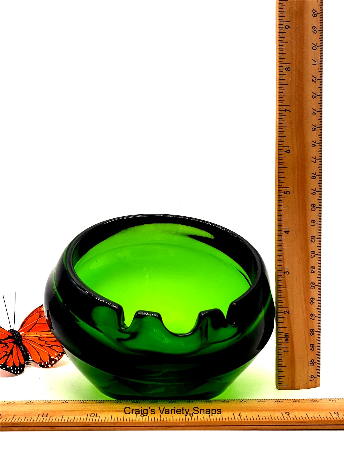 Viking Martinsville Avocado Green LARGE Ash Tray, Cigarette & Cigar