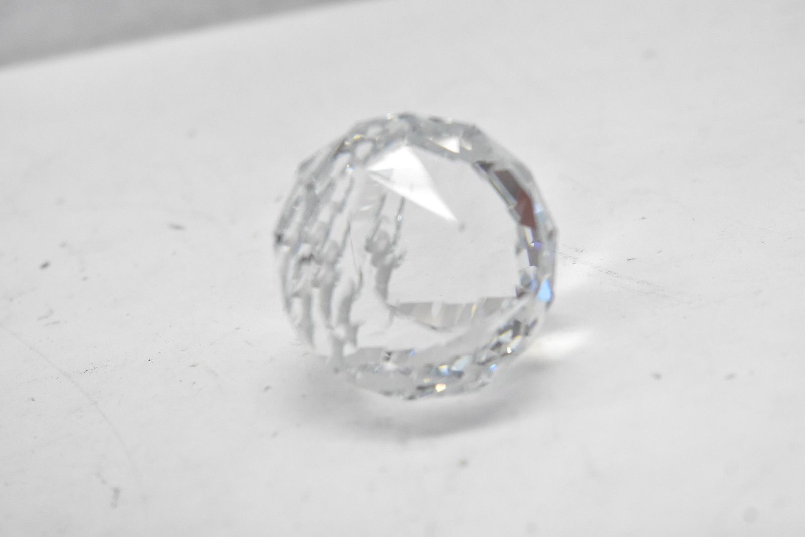 JIHUI CRYSTAL Decorative Ball Clear 1.5 In Faceted Cut Glass Lot Of 10 Prisms