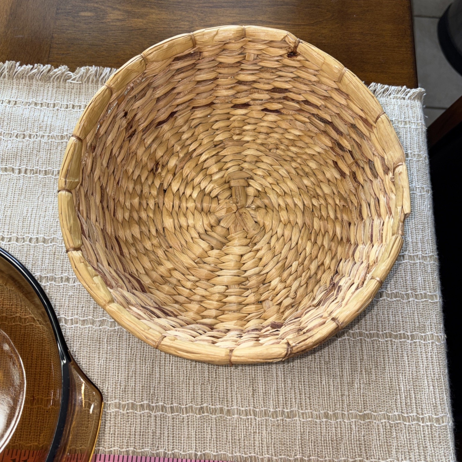 Anchor Hocking Fire King #437 Amber Casserole Dish with Lid & Basket 1-1/2 QT