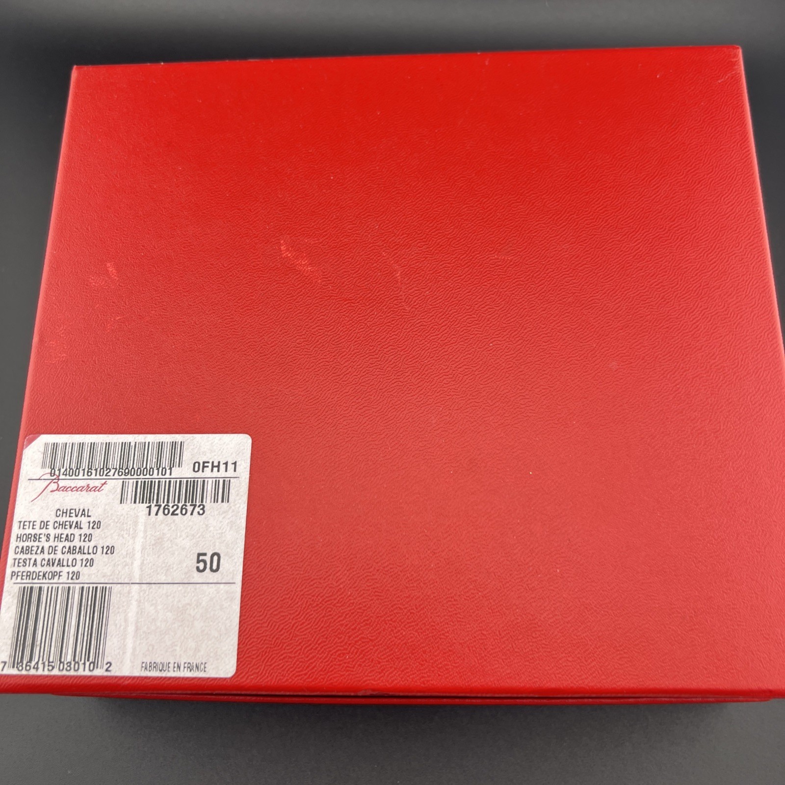 Authentic Baccarat Crystal Horse Head Sculpture in Original Box