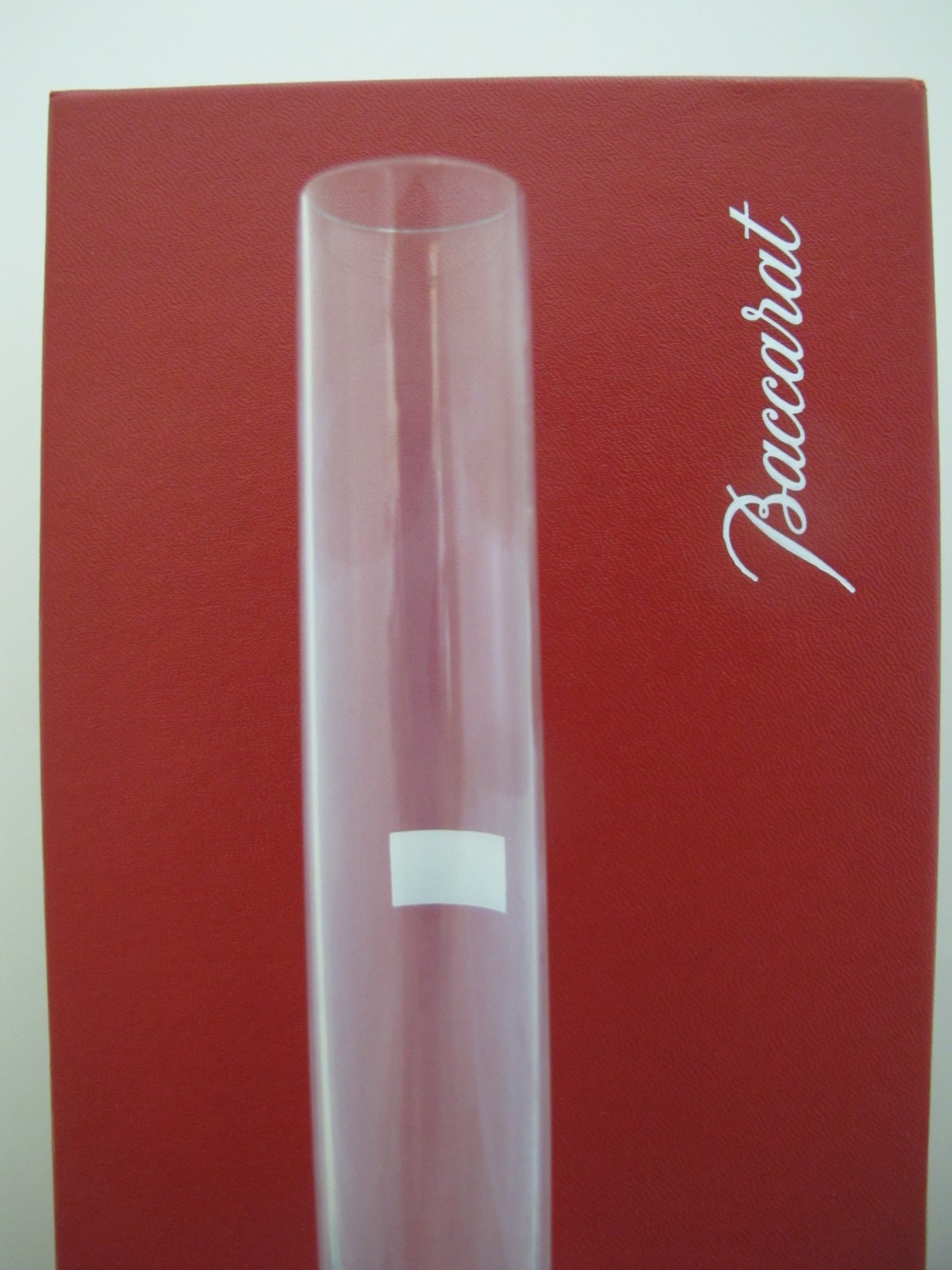 BACCARAT Crystal VEGA Sleek & Skinny Flower Bud Vase with Original Box Papers