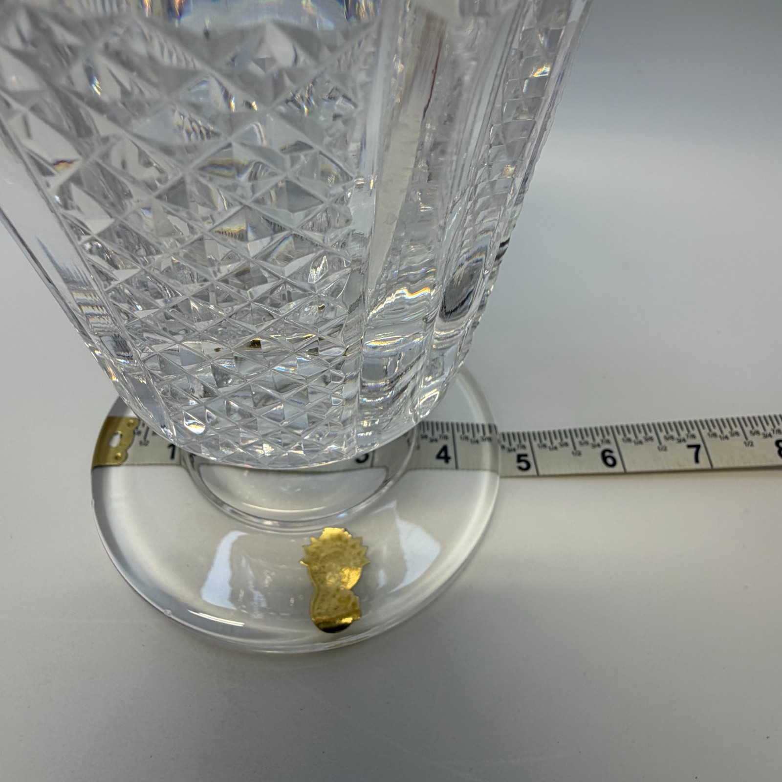 VIntage Waterford Master Cutter Hibernia Vase 8.5″ 4.8 Lbs. See Photos