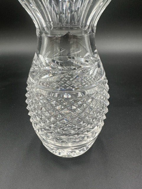 VINTAGE WATERFORD GLANDORE IRISH CRYSTAL VASE 5 1/2″ FLARED MINT STAMP