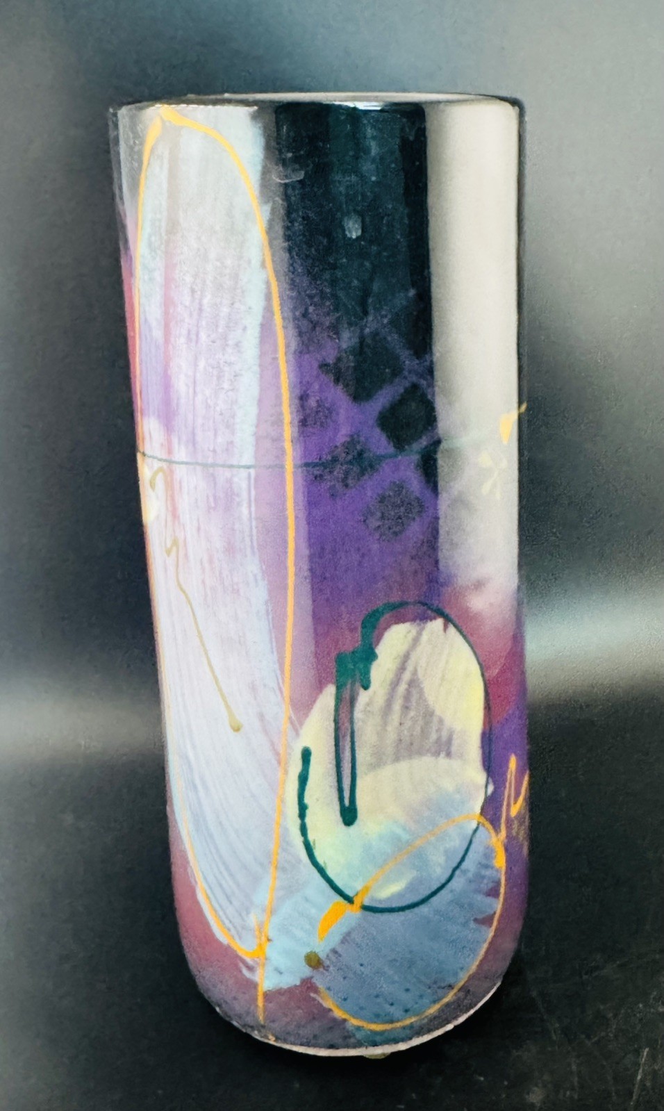 Michael Kifer Studio Contemporary Art Pottery Vase 9” Tall Post Modern