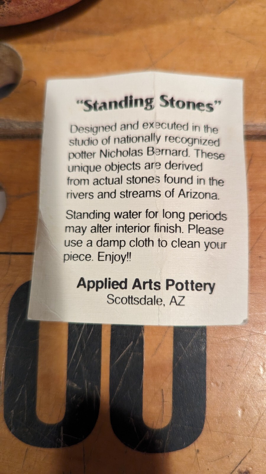 Standing Stones Nicholas Bernard signed Applied Arts Pottery 1995