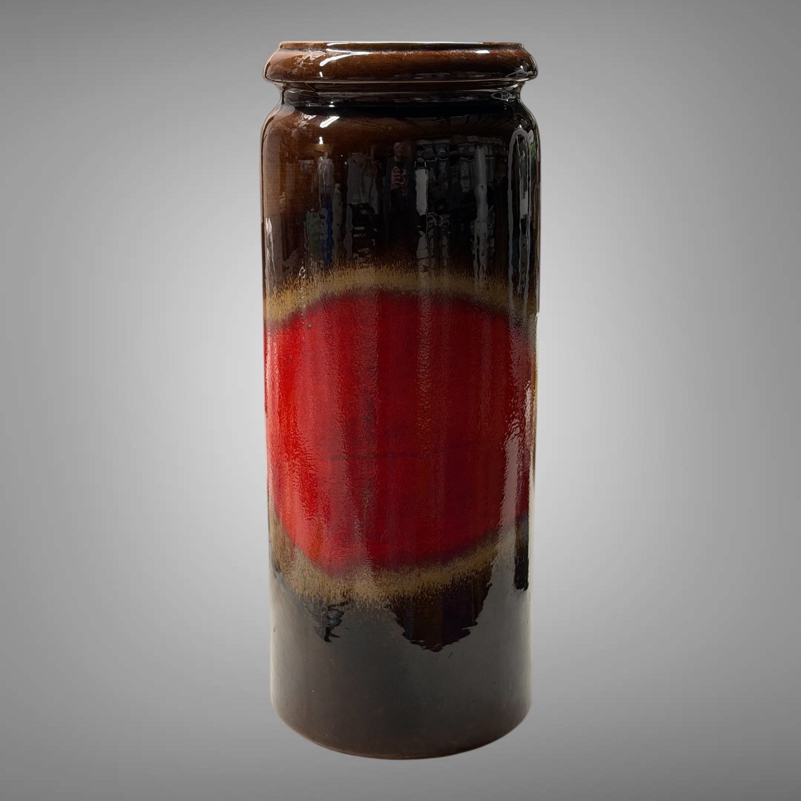 Vintage Scheurich Keramik Mid Century Modern Tall Vase W. Germany 217-42