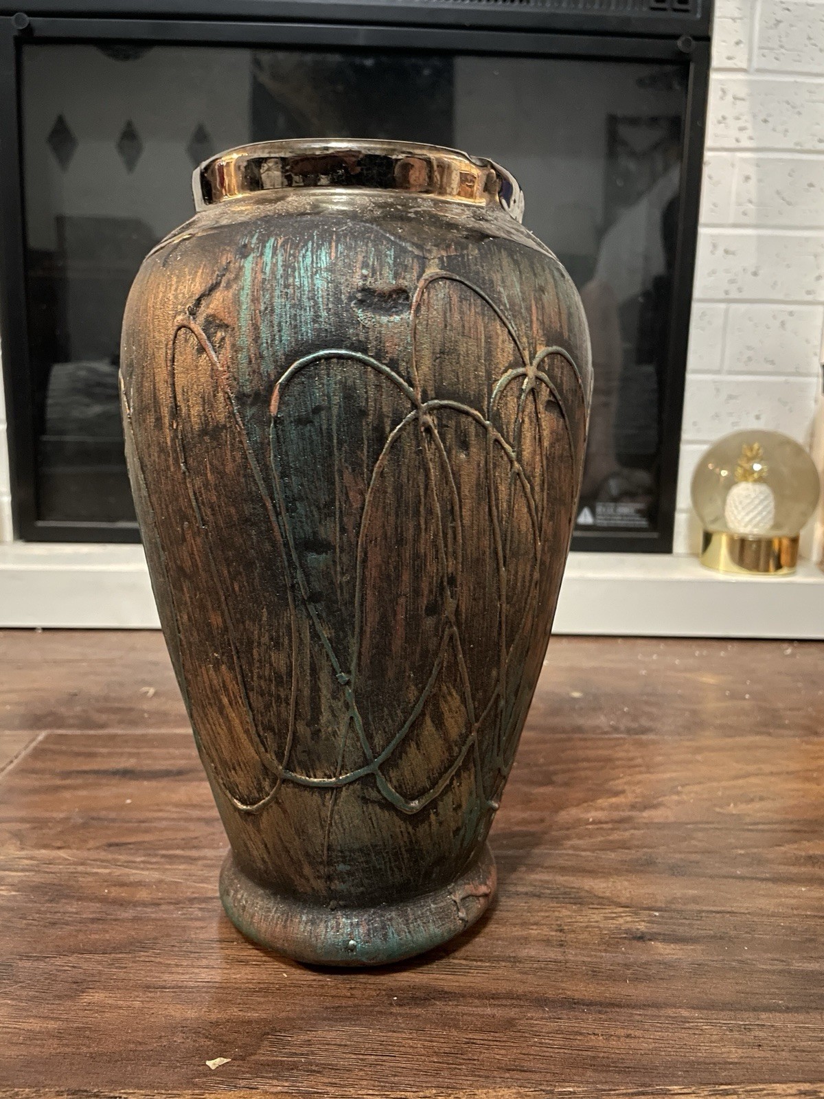 Raku Glazed Large Pottery/Vase