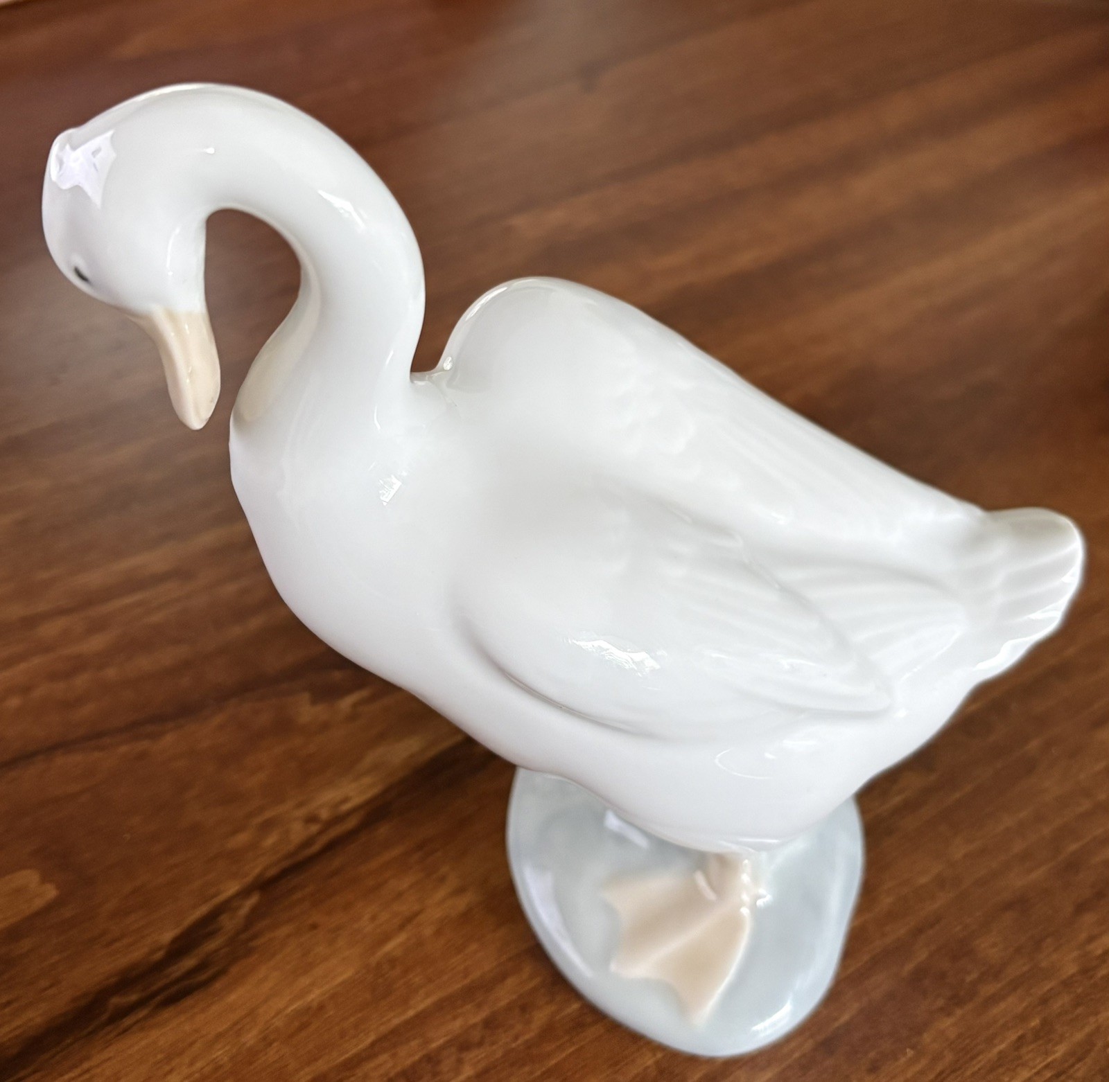 Vintage Nao Lladro Swan Figurine Gloss Glaze Spain Porcelain 13cm