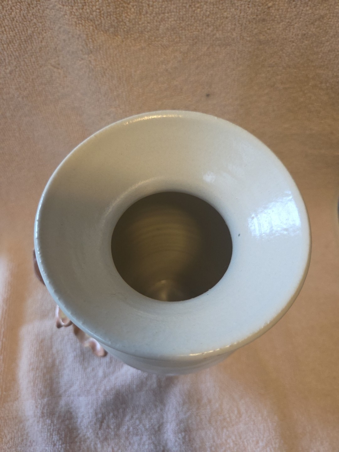 Floral Flower Vase Calla Lily Art Studio Pottery Signed Kausalik- Beautiful
