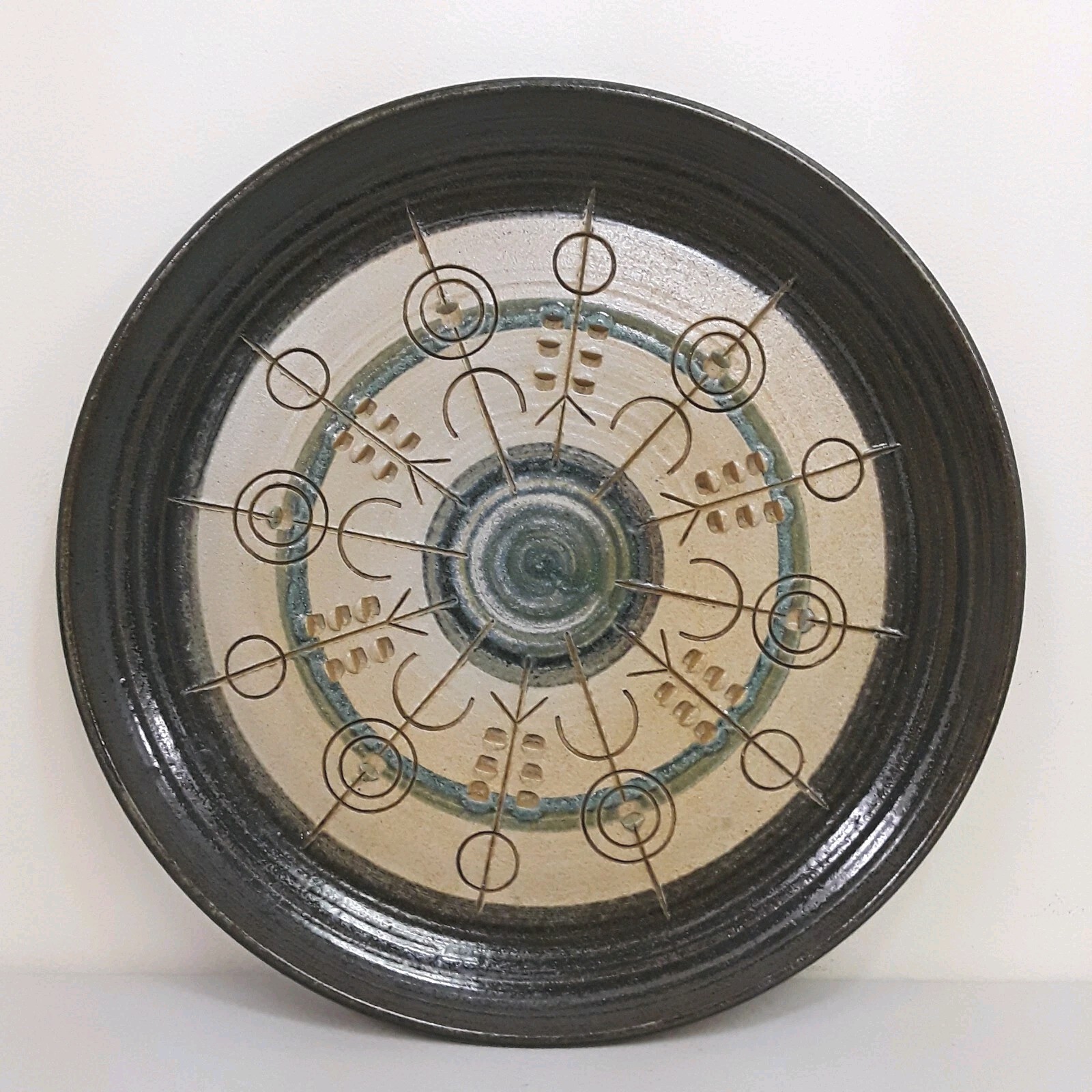Vintage Studio Art Pottery Centerpiece Platter Handmade Wheel Thrown Jack Mason