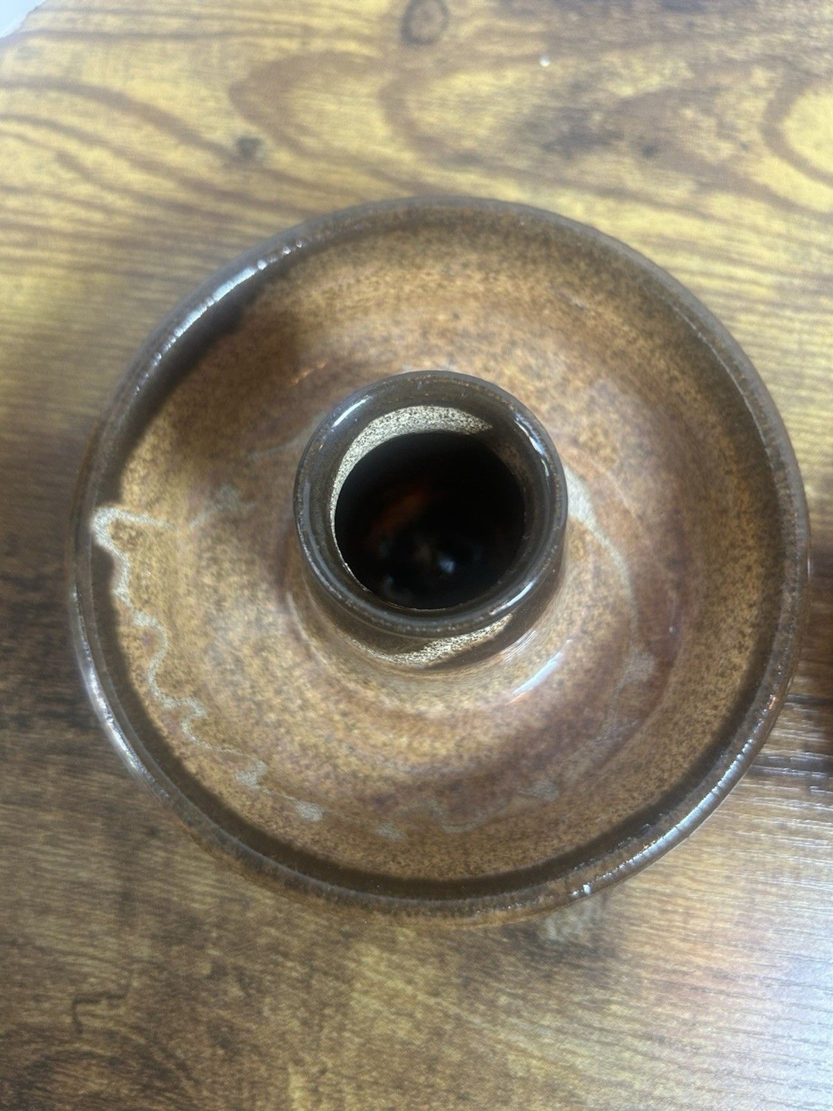 Willow Tree Pottery Candle Holders Set Rustic Brown Glaze Cartersville Georgia