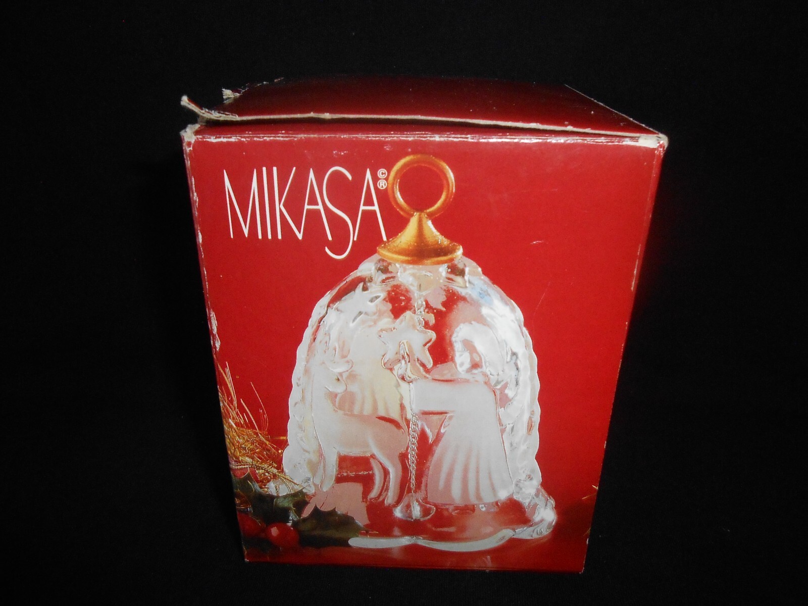 Mikasa Holiday Lights Glass Christmas Bell SA 835/922