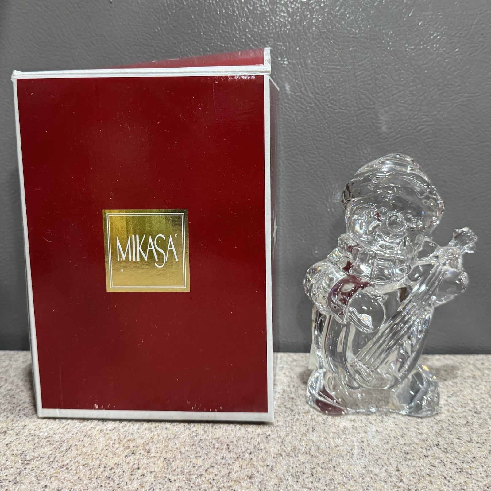 Mikasa Frosty’s Choir SNOWMAN Cello Full Lead Crystal Made Germany NIB!