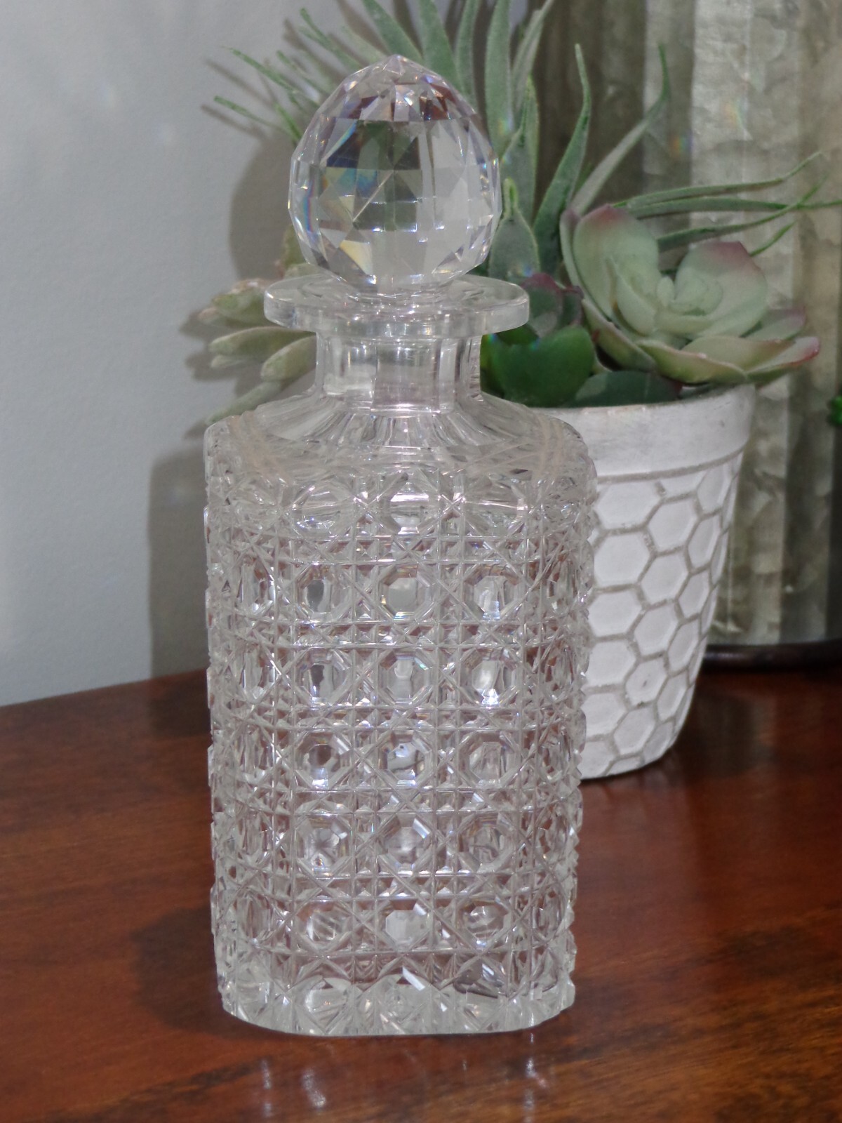ABP American Brilliant Cut Glass Harvard Pattern Cologne Bottle / Decanter