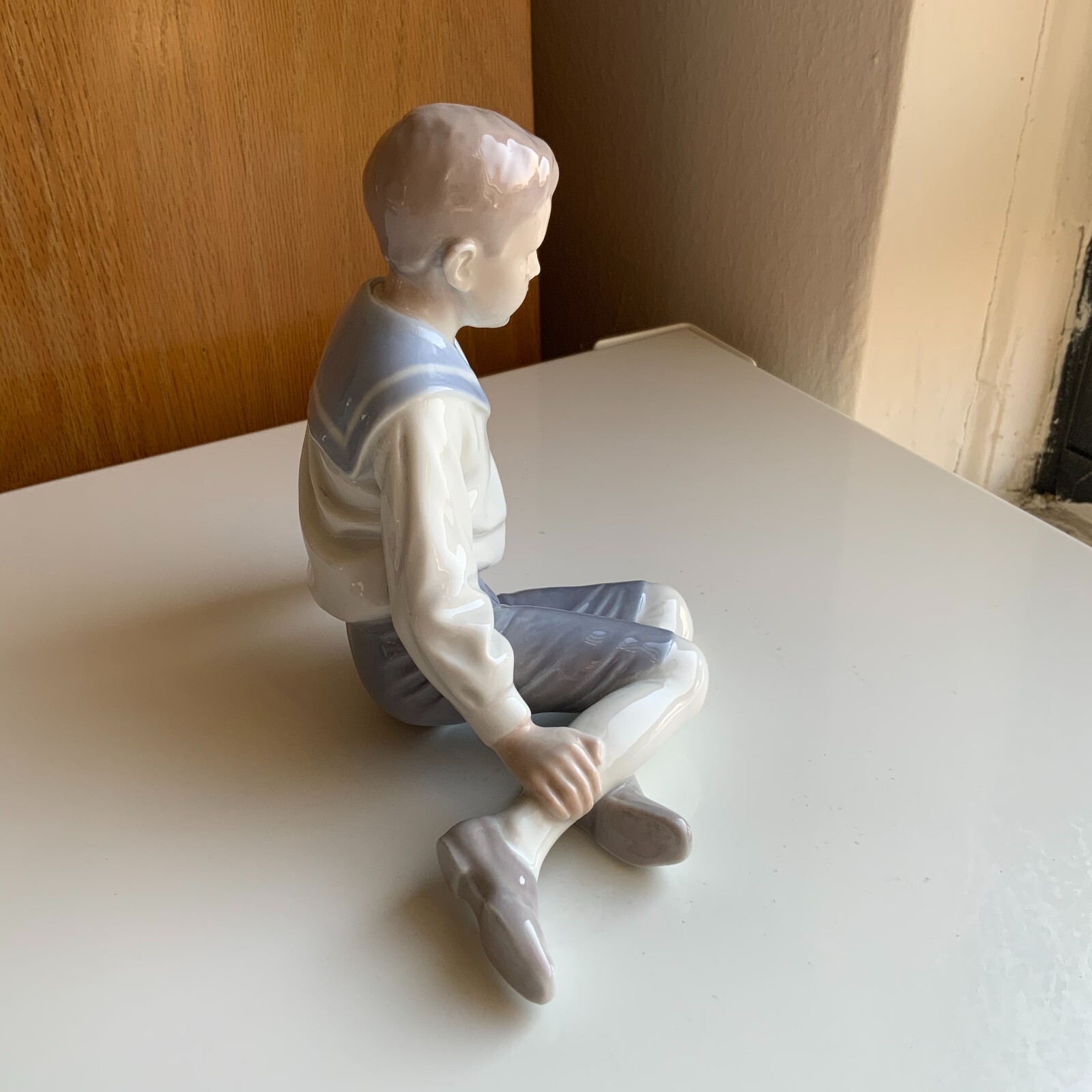 HTF B&G Bing & Grondahl Boy Sitting Figurine 1743 IPI 1stQ Excellent Early 1900s