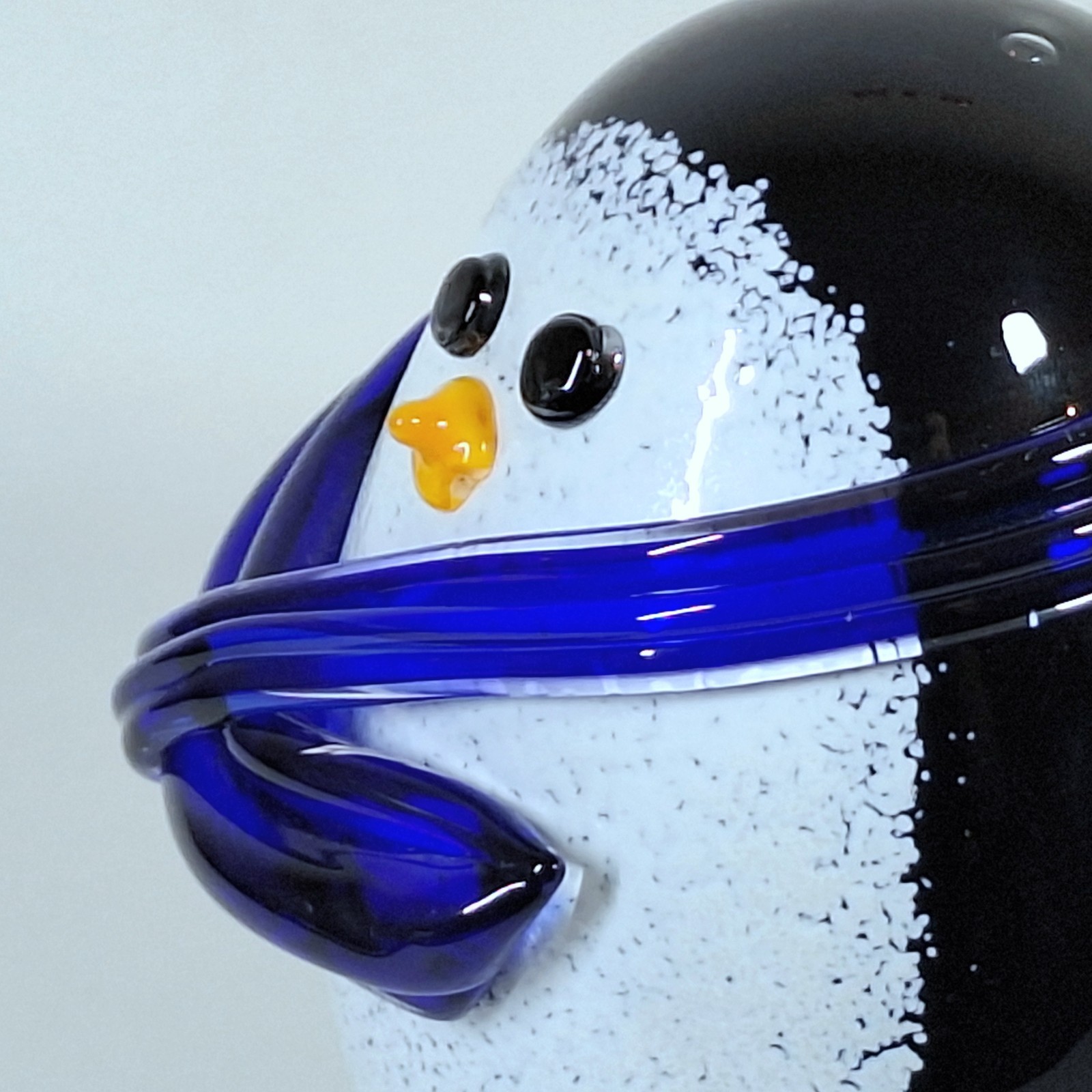 Joe Hobbs Handblown Art Glass Penguin Cute Animal Figure 5.5″ FREE SHIPPING