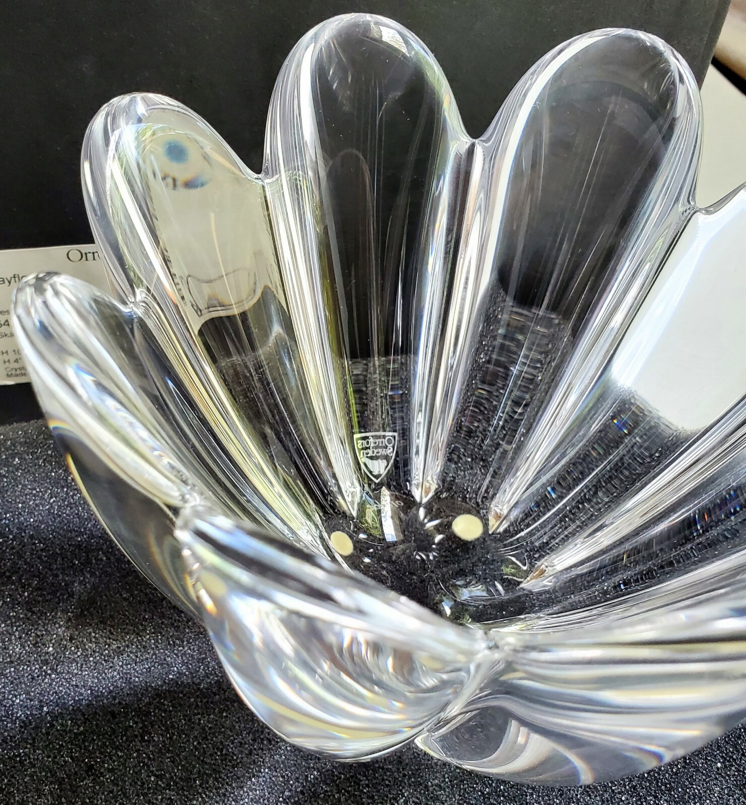 Orrefors Bowl Design Jan Johansson Mayflower H4″ D5 1/8″ made in Sweden