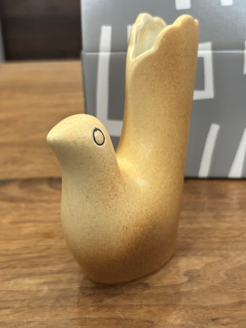 Kagoshima Mutsumi En Liten Van Bird Vase w/ Original Box 13cm