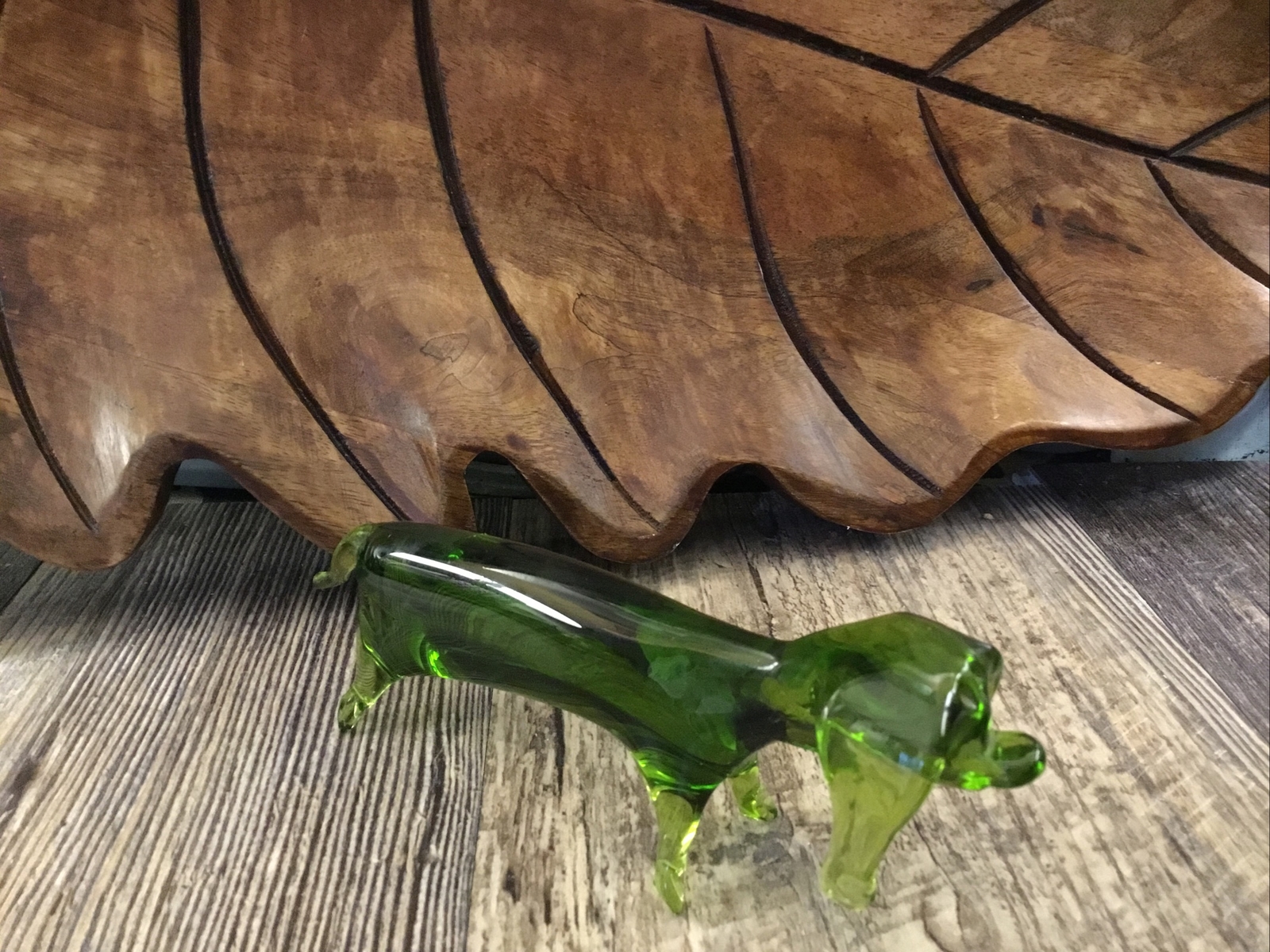 Pilgrim Glass dachshund Green Glass Long Ears Dog Doggie 🐶 Puppy