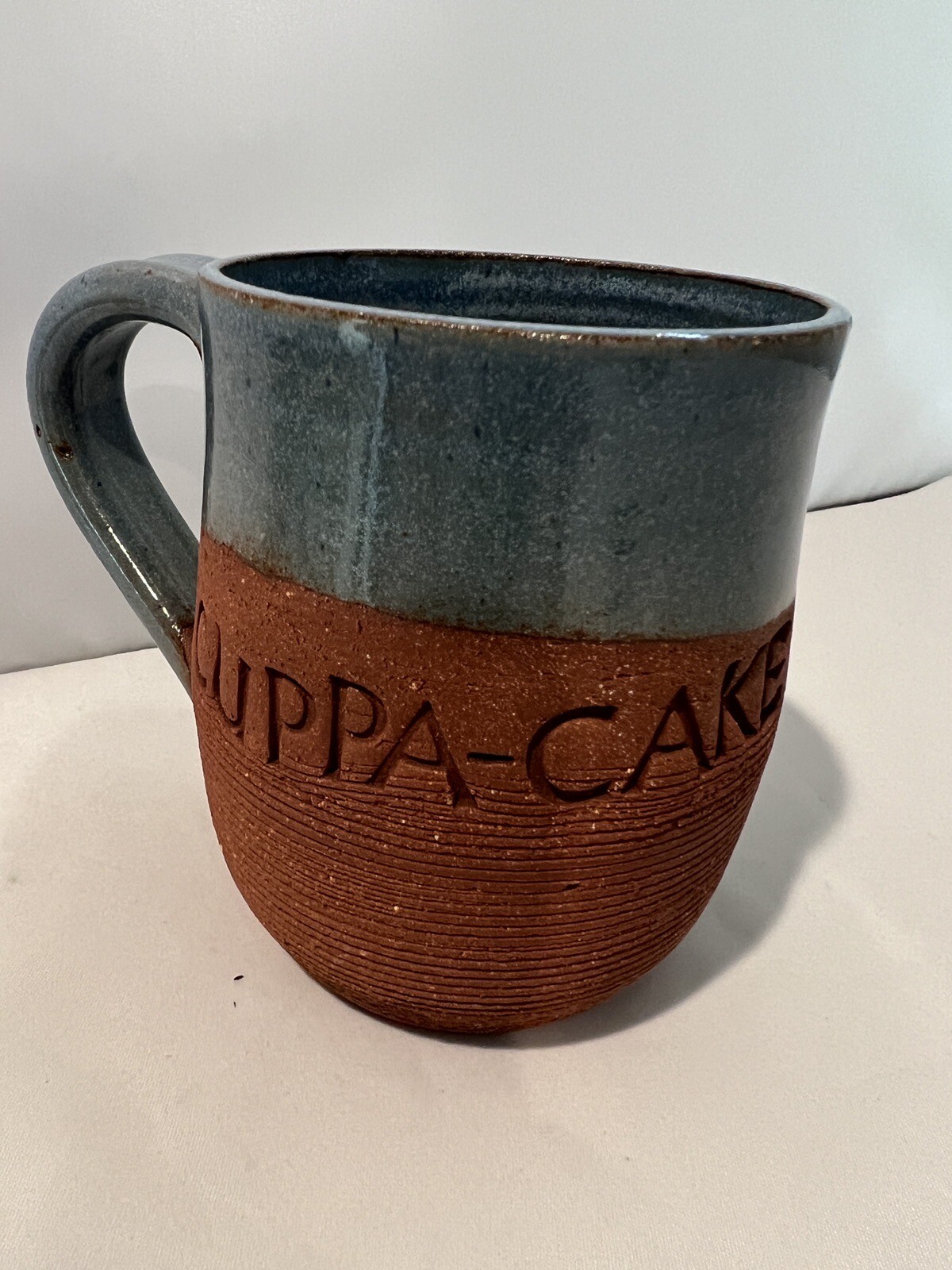 Stratakos Signed Mug Coffee Tea Pottery Cuppa-Cake Mug Ceramic Stoneware EUC