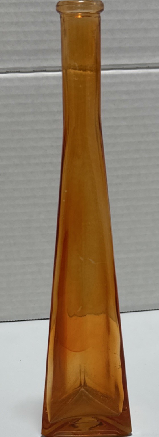 Amber Glass Glossy Decorative Vase