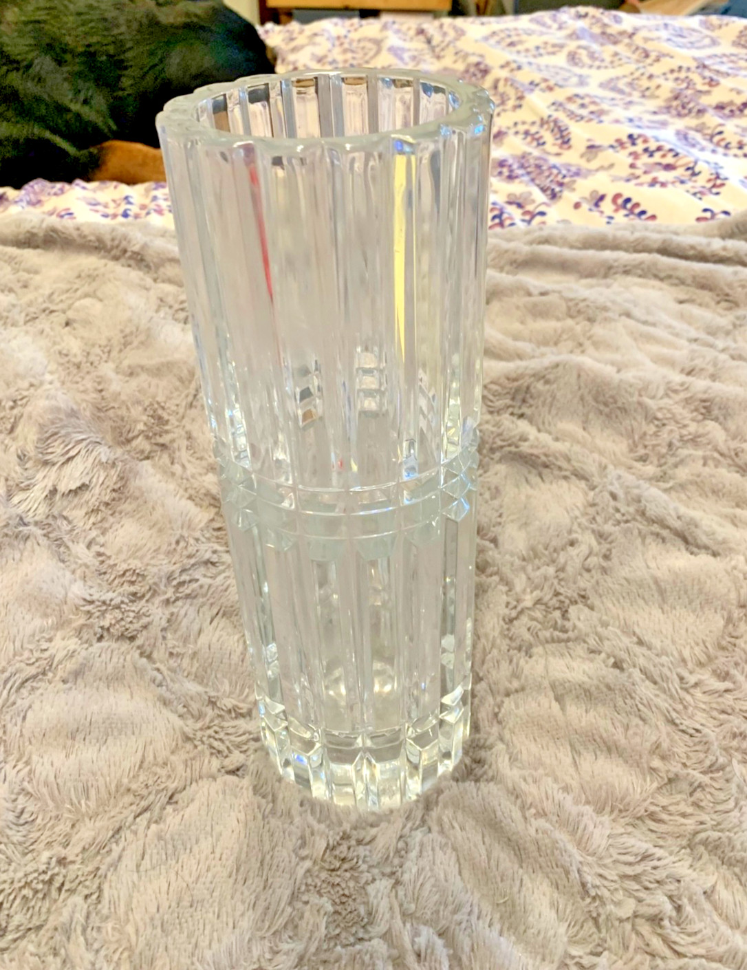Cristal D’ Arques Lead crystal Vase Montparnasse 70’s vintage
