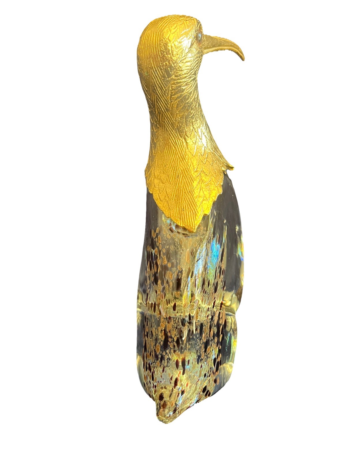 Vintage Made In Italy Murano Italian Glass Heron -Rare Excellent Condition