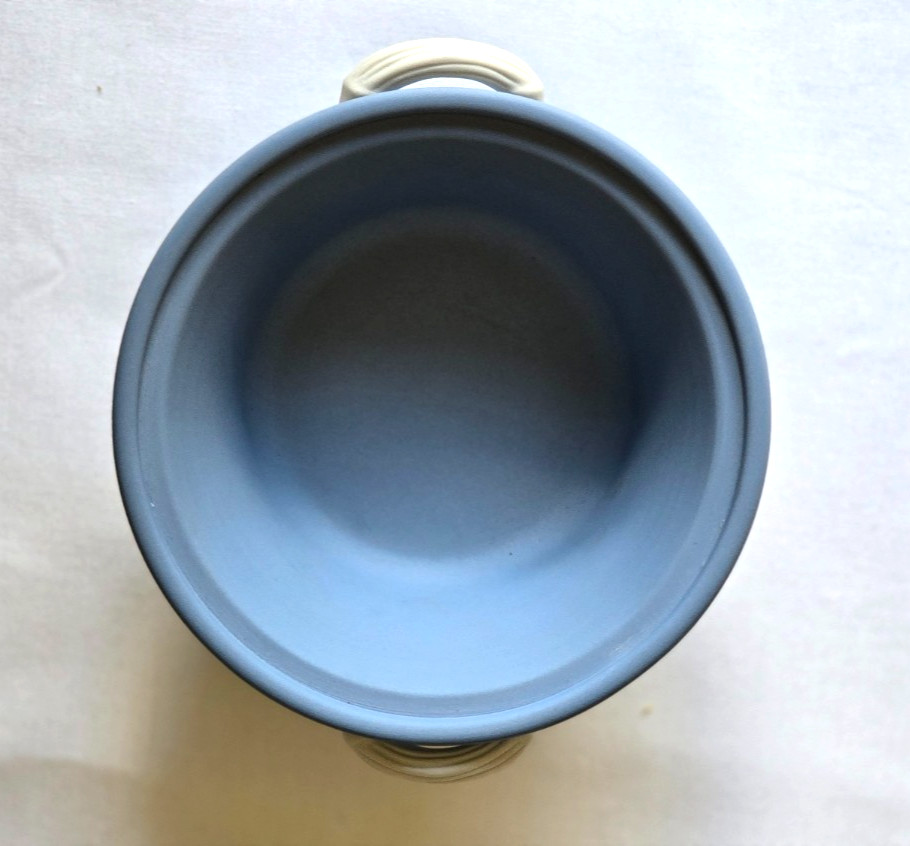 Wedgwood Blue Jasperware Lidded Potpourri Pot 5″ Lord Wedgwood Collection 1980